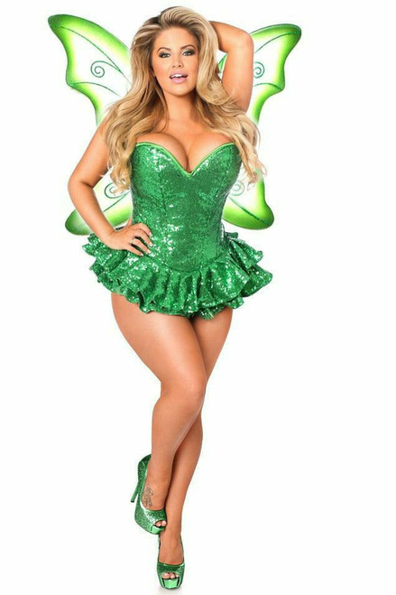 Top Drawer Premium Sequin Green Fairy Corset Dress Costume - S002060B002447P000949V004 Top Drawer Premium Sequin Green Fairy Corset Dress Costume - S002060B002447P000949V004