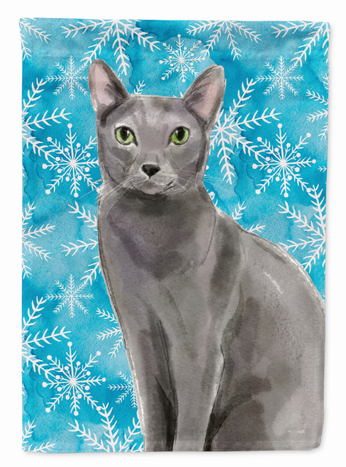 Winter Snowflake Cat Art Flag Canvas - S000213B001695P001524V005