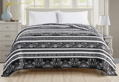 Oversize Microplush Printed Blankets in King & Queen - PRNTBLKT-FAITH-K