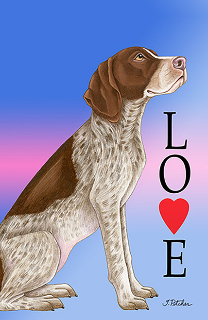German Shorthair Pointer - Tomoyo Pitcher Van Gogh Garden Flag - bestofbreeds-775
