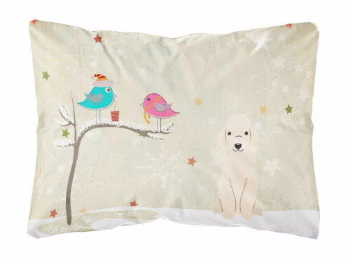 Christmas Presents between Friends Dog Art Canvas Fabric Decorative Pillow - S000213B001695P071602V000