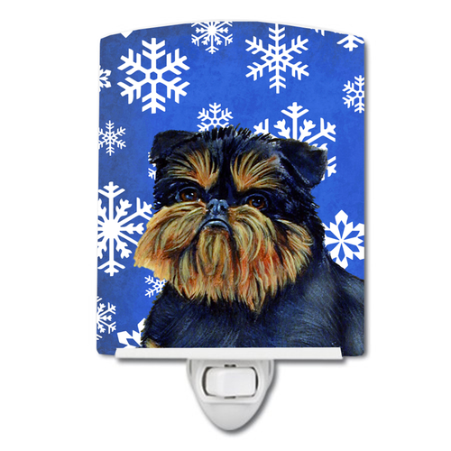 Snowflakes Holiday Dog Art Ceramic Night Light - S000213B001695P102852V000