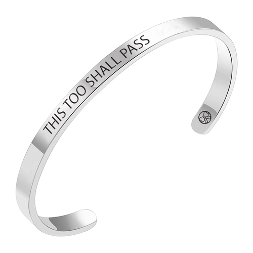 Pink Box Stack-able Inspirational Cuff Bracelet - PinkBox3-8300