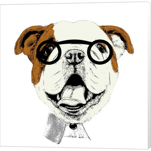 Studious Pup by SD Graphics Studio, Canvas Art