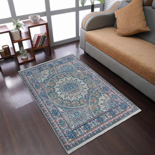 Rugsotic Carpets Machine Woven Crossweave Polyester Multicolor Area Rug Oriental - S001733B002199P000129V016