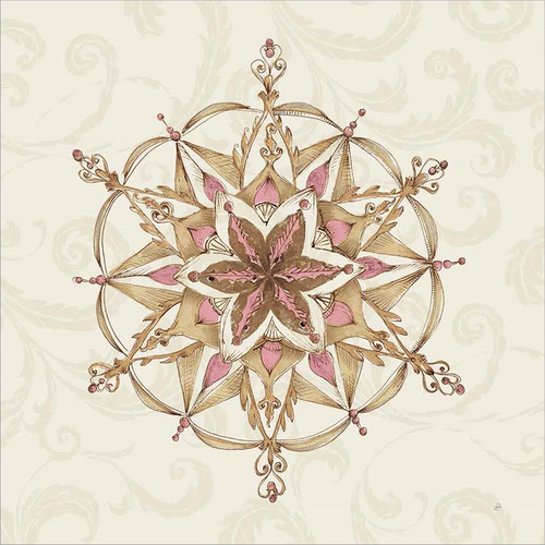 Elegant Season Snowflake II Pink by Daphne Brissonnet, Canvas Art