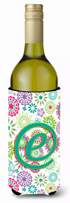 Monogram Letter Flowers Wine Bottle Hugger - CJ2011-ELITERK