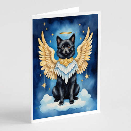 Schipperke My Angel Greeting Cards Pack of 8