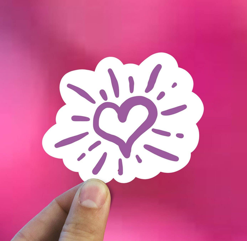 Sparkling Heart Vinyl Sticker