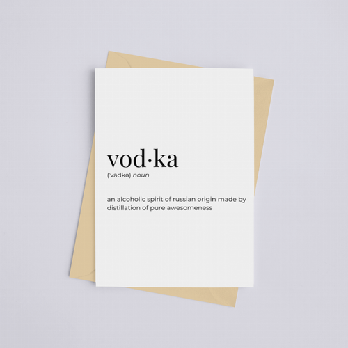 Vodka - Greeting Card/Wall Art Print