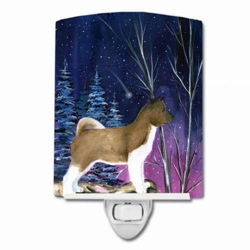 Starry Night Dog Art Ceramic Night Light - SS8352CNL