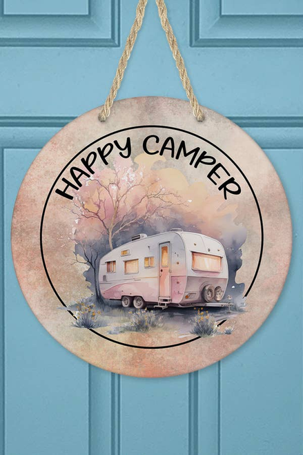 Home Decor Happy Camper Wall Sign Door Hanger