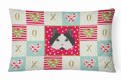 Cat Face Love Fabric Decorative Pillow - CK5108PW1216