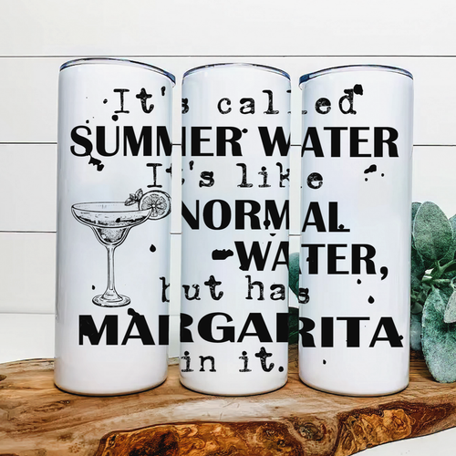 Summer Water Margarita|Skinny Tumbler|Optional Bluetooth Speaker| Speaker Color Varies