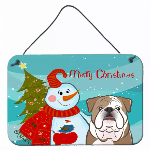 Snowman with Dog Art Wall or Door Hanging Prints - S000213B001695P057630V000