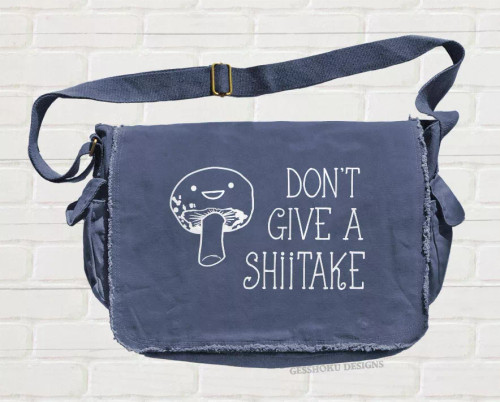 Shiitake Mushroom Canvas Messenger Bag - Funny Quote - 1898-189816