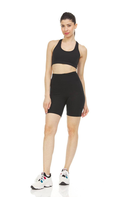 Women's High Waist Tummy Control Yoga Bike Shorts - WE-BS-WHT-S