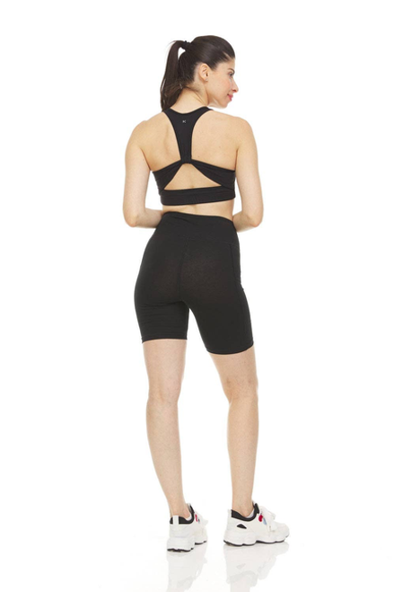 Women's High Waist Tummy Control Yoga Bike Shorts - WE-BS-NVY-M