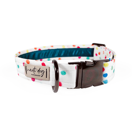 Celebration Birthday Rainbow Confetti Sprinkle Buckle & Martingale Dog Collar - S002793B002925P000044V051