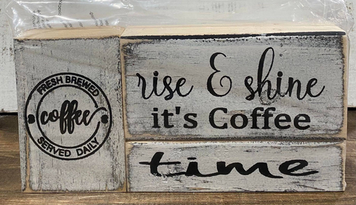 Rise And Shine It's Coffee Time Blocks