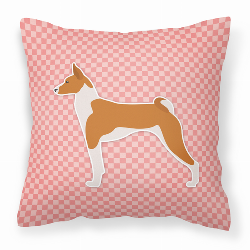 Dog Profile Checkerboard Design Fabric Decorative Pillow - S000213B001695P073500V000