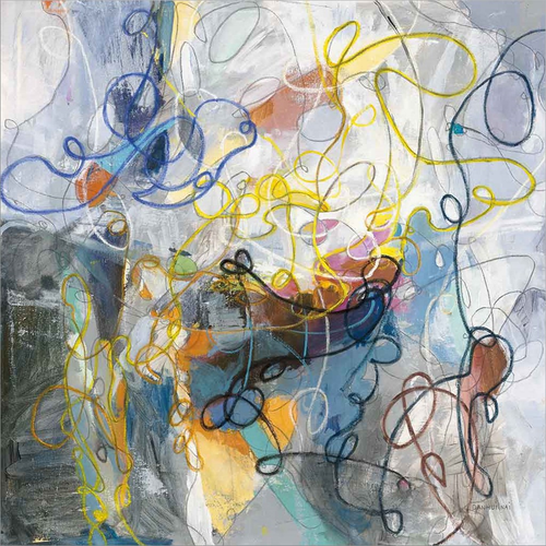 Blue and Sienna Abstract by Danhui Nai, Canvas Art - C1069757-0240000-AAAACMA