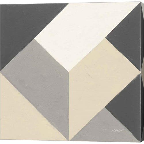 Triangles I Neutral Crop by Mike Schick, Canvas Art