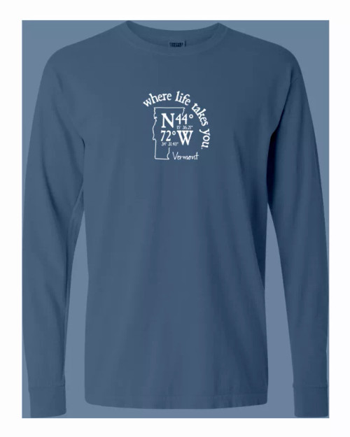 US State Coordinate Unisex Long Sleeve T-shirt -Where Life Takes You (S-V) - S001839B002277P000007V778