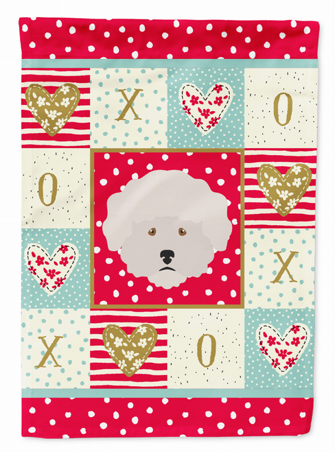 Bichon FrisTH Love Flag Garden Size