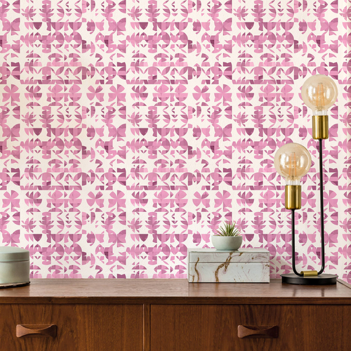 Vinyl Canvas Peel & Stick Wallpaper Panel - SBC-SUCCULENT_ROSE-2X10VC