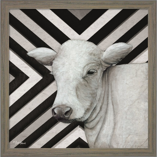 January Cow II by Britt Hallowell, Framed Art