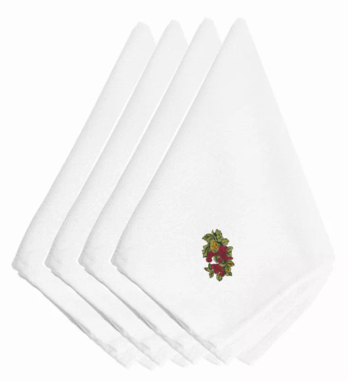 Fall Themed Embroidered Napkins - EMBT3816NPKE