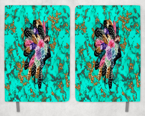 Turquoise Headdress Printed 8 Inch  A-5 Journal