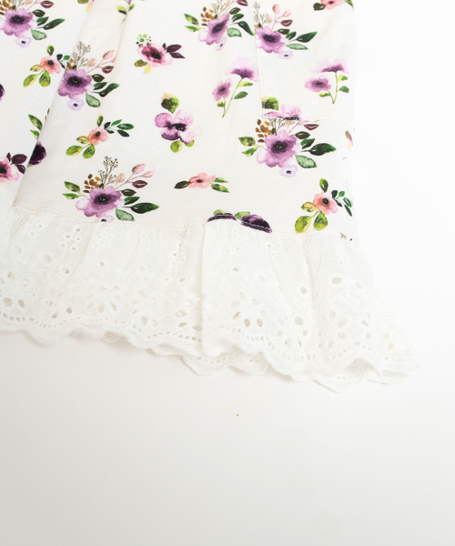 Purple Floral Linen Dress Purple Floral Linen Dress