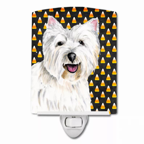 Candy Corn Halloween Dog Art Portrait Ceramic Night Light - S000213B001695P103196V000