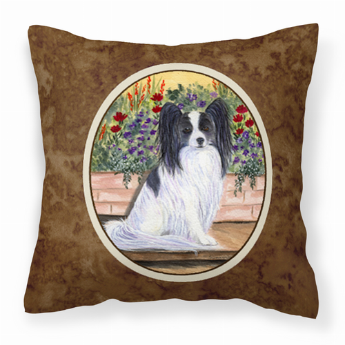 Portrait Artwork with Dog Brown Fabric Decorative Pillow - S000213B001695P022727V000