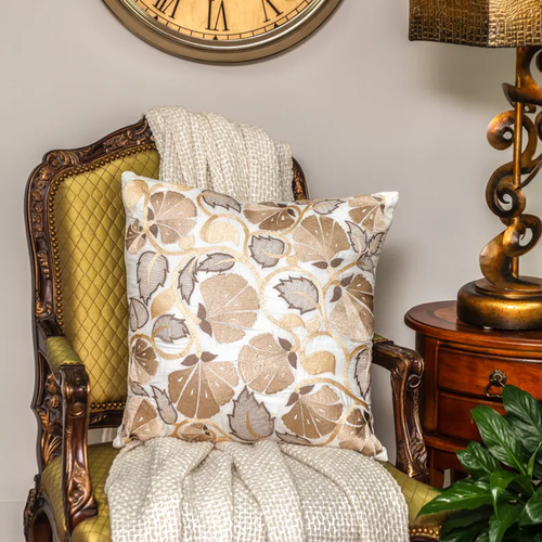 Parkland Collection Cassidy Accent White Pillow Cover With Poly Insert