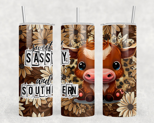 Sweet Sassy and Southern|Skinny Tumbler|Optional Bluetooth Speaker| Speaker Color Varies