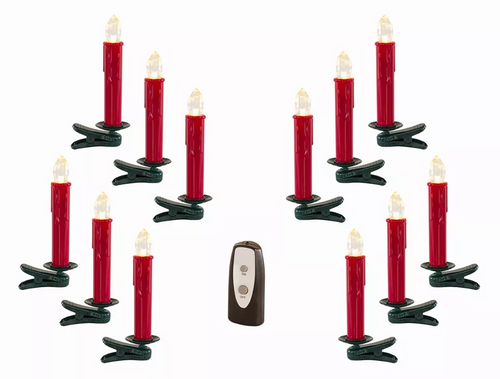 LED Clip On Taper Candle (Set of 24) 6.5"H Plastic