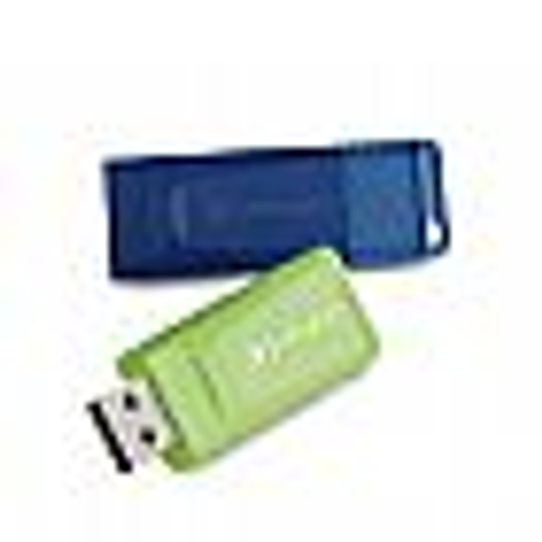 Verbatim Store 'n' Go USB Flash Drive, 99812, 64GB, 2/PK, Blue, Green