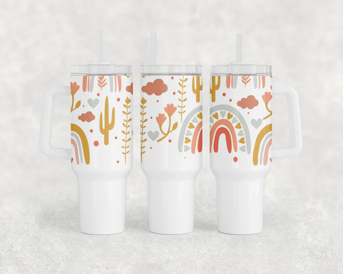 Cactus and Rainbows 40oz Tumbler