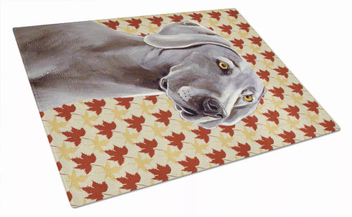 Fall Dog Print Glass Cutting Board Large - S000213B001695P054050V015