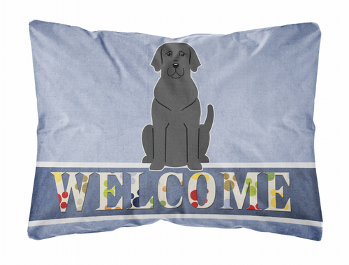 Welcome Dog Art Canvas Fabric Decorative Pillow - BB5638PW1216