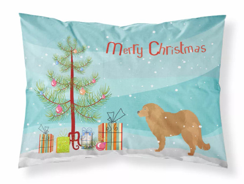 Merry Christmas Tree With Dog Fabric Standard Pillowcase - S000213B001695P072041V000