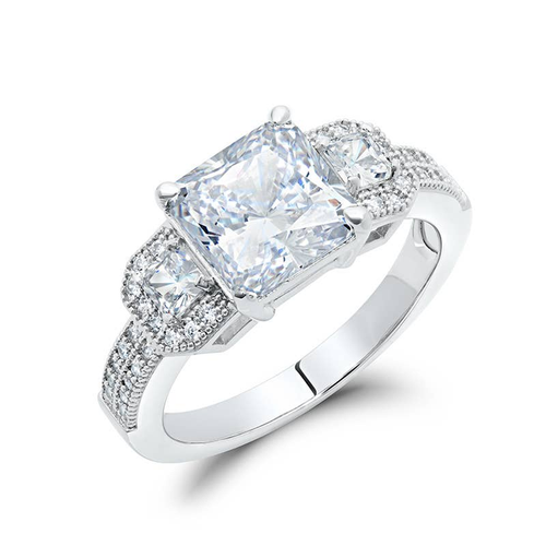 Micro Pave Engagement Ring - XR-0235