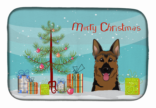 Holiday Dog on Dish Drying Mat - BB1583DDM