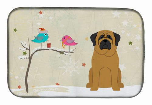 Holiday Dog on Dish Drying Mat - BB2490DDM