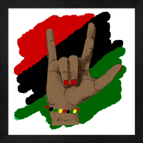 Love Hand Sign by Lanie Loreth, Framed Art Love Hand Sign by Lanie Loreth, Framed Art