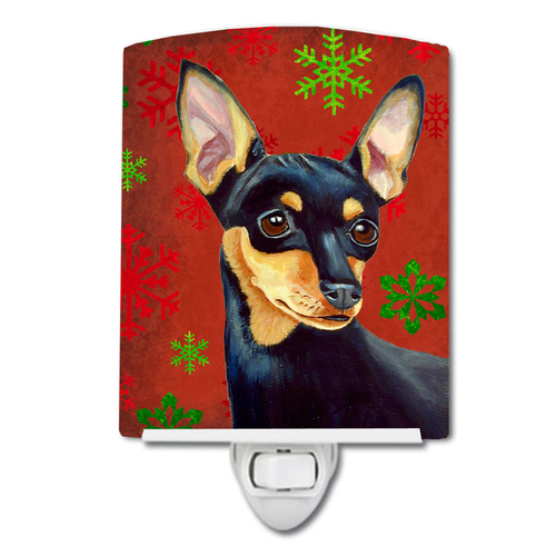 Snowflakes Holiday Dog Art Ceramic Night Light - S000213B001695P102889V000