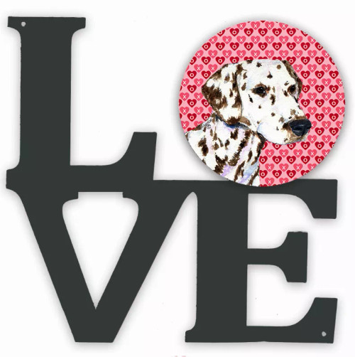 Dog Hearts Love and Valentine's Day Metal Wall Artwork LOVE - S000213B001695P012740V028
